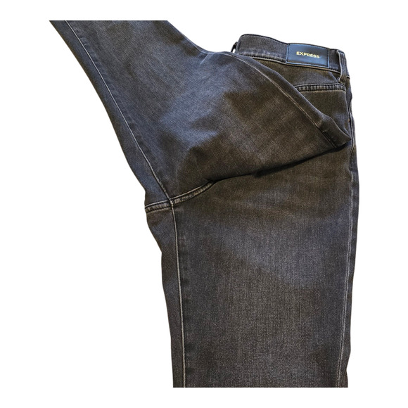 Express Jeans Womens 2R Black High Rise Skinny 4-Way Hyper Stretch Grunge Y2K - Picture 8 of 12